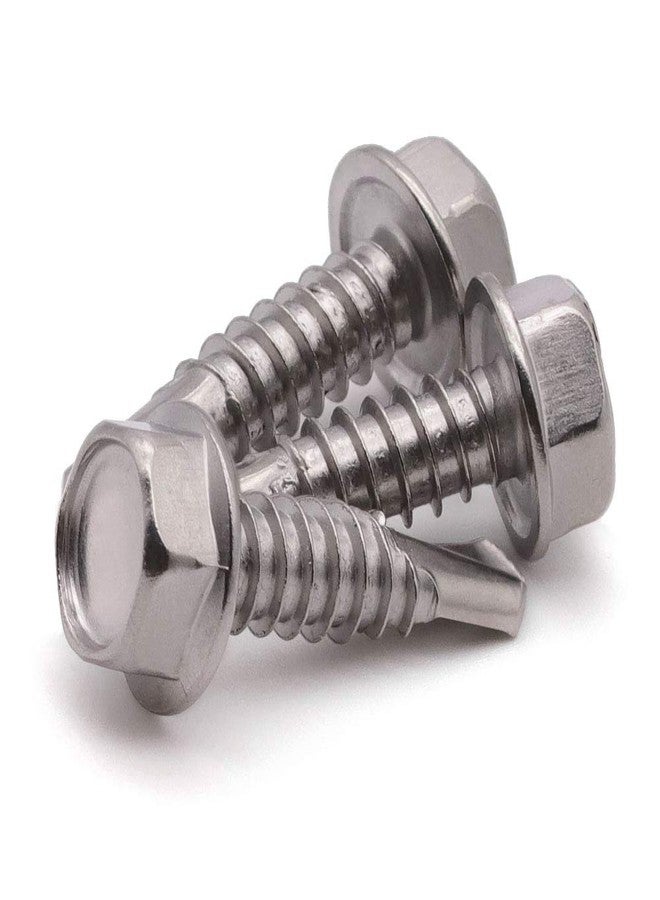 RoyceMart #8 x 1 (100 Pack) Hex Washer Head Self Drilling Screws (1/2" to 2" Available), 410 Stainless Steel Self Tapping Sheet Metal Screws, No Pre-drilled Needs - Image 5